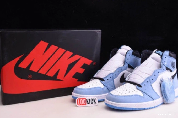 1 HIGH AIR WHITE BLACK UNIVERSITY RETRO BLUE 555088-134 JORDAN 0729